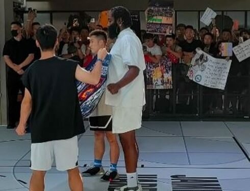 James Harden refuses to sign 76ers jersey at Adidas event China