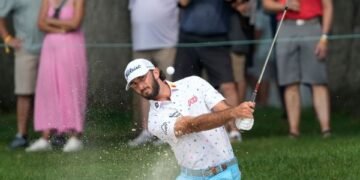 Max Homa sets Olympia Fields course record, leads BMW Championship