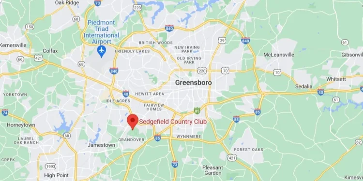 Where is Sedgefield Country Club and the Wyndham Championship located?