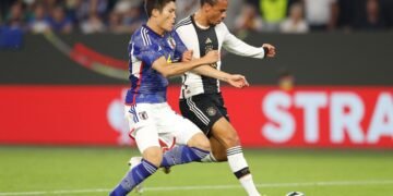 Arsenal fans gasp ‘what am I seeing?’ as ‘tank’ Tomiyasu absolutely bodies ex-Premier League champ in friendly