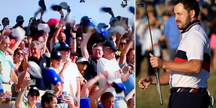 Patrick Cantlay trolled at Ryder Cup by hat-waving European fans