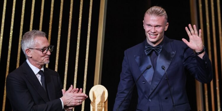 Erling Haaland hints at new celebration during Ballon d’Or ceremony