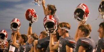 Perrin ties record in DCG football win, Moberg advances to state golf