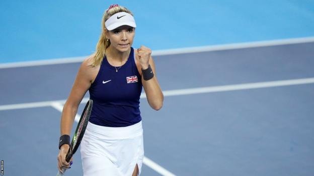 Billie Jean King Cup: Katie Boulter victory puts Great Britain ahead in play-off