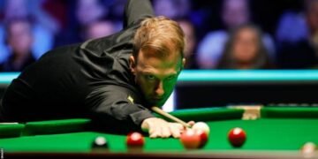 Champion of Champions: Judd Trump beats Barry Hawkins 6-3 to reach final