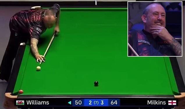 Fans laud Welsh snooker star Mark Williams for ‘shot of the year’