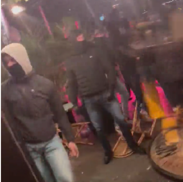 Moment brawl erupts between Newcastle & PSG fans in front of ‘families with kids’ before Champions League clash