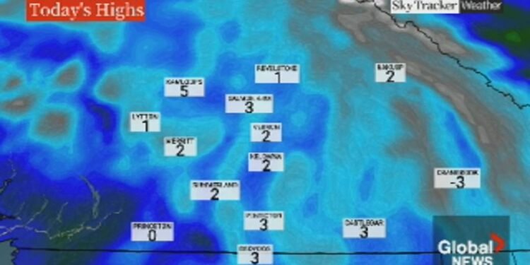 Okanagan weather: Snow in forecast for 1st weekend of December – Okanagan