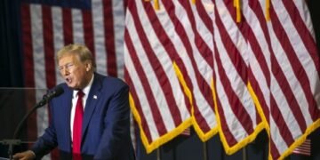 Trump calls Biden the ‘destroyer’ of democracy despite his own efforts to overturn 2020 election