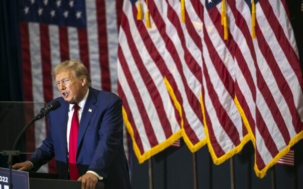 Trump calls Biden the ‘destroyer’ of democracy despite his own efforts to overturn 2020 election