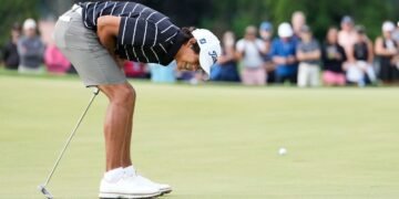 Charlie Woods struggles in U.S. Junior Amateur debut but still puts on show