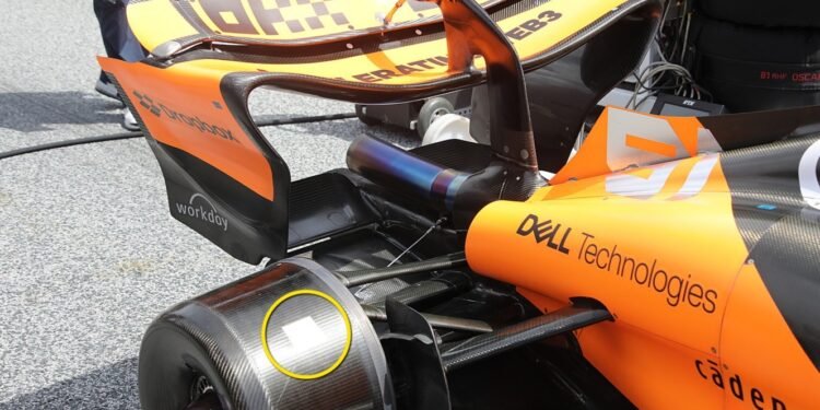 McLaren brake drum hole prompts F1 tech intrigue