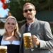 Harry Kane gets stuck into beer stein at Munich’s Oktoberfest as he’s joined by wife for festivities
