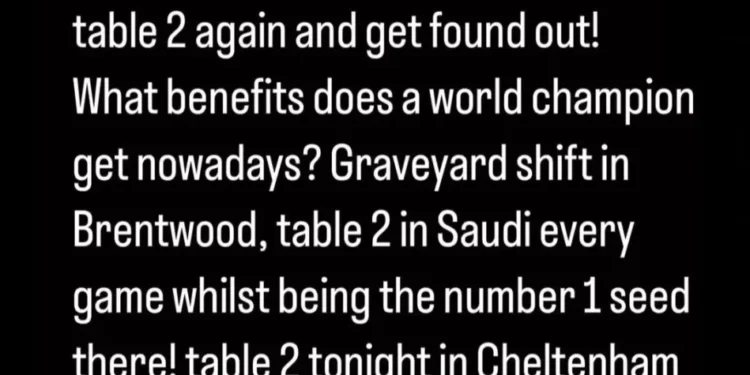 ‘Same sh*t, different day’ – bemoans world champion Kyren Wilson
