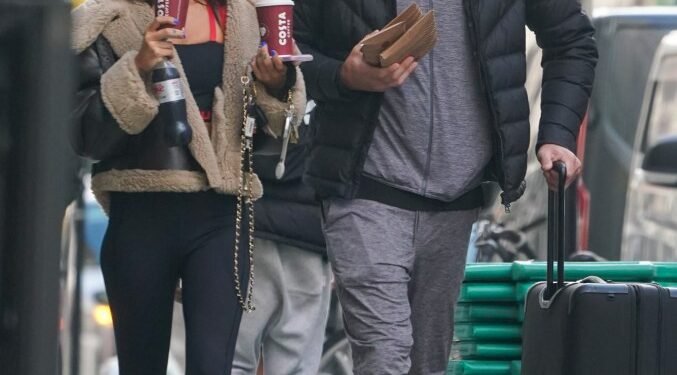 Andy Carroll seen with Lou Teasdale in first snaps since it was revealed pair had started dating