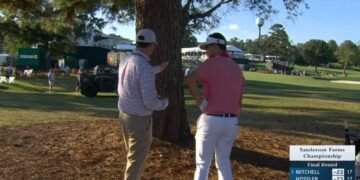 Leader denied ‘unreasonable’ free drop on 72nd hole after odd TIO rules debate