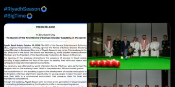 Ronnie O’Sullivan Snooker Academy opens in Saudi Arabia