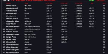 Norris on pole, Verstappen 17th after marathon wet qualifying