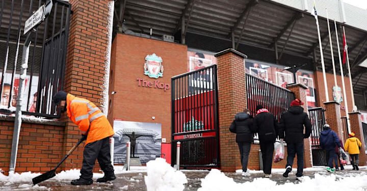 Liverpool’s FA Cup preparations disrupted by snowy weather