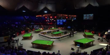 Mark Allen reacts to German Masters exit