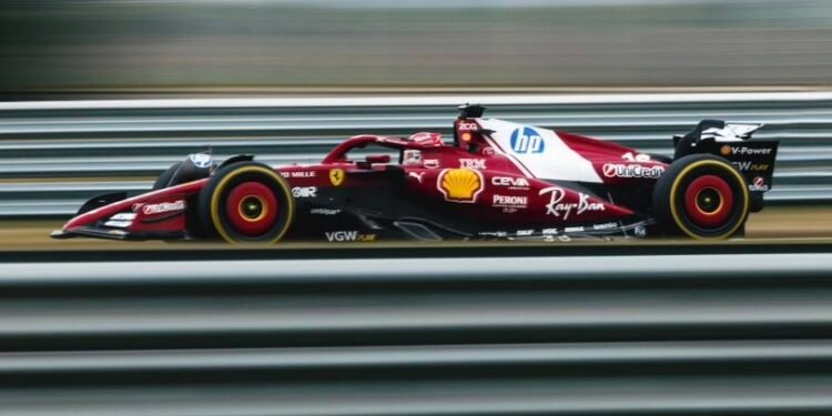 Hamilton and Leclerc take to the track in Ferrari’s new SF-25