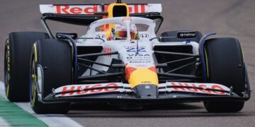 Racing Bulls 2025-spec charger hits the track at Imola