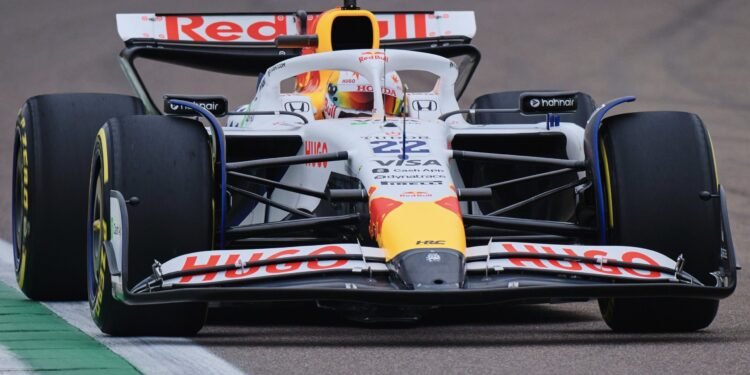 Racing Bulls 2025-spec charger hits the track at Imola