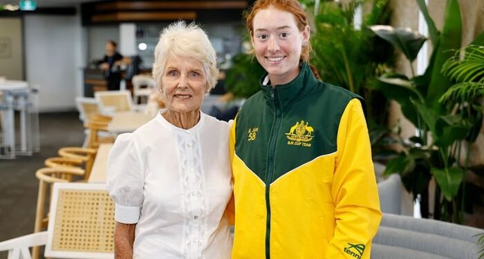 Debutant Joint receives team jacket from Aussie legend Bowrey | 9 April, 2025 | All News | News and Features | News and Events